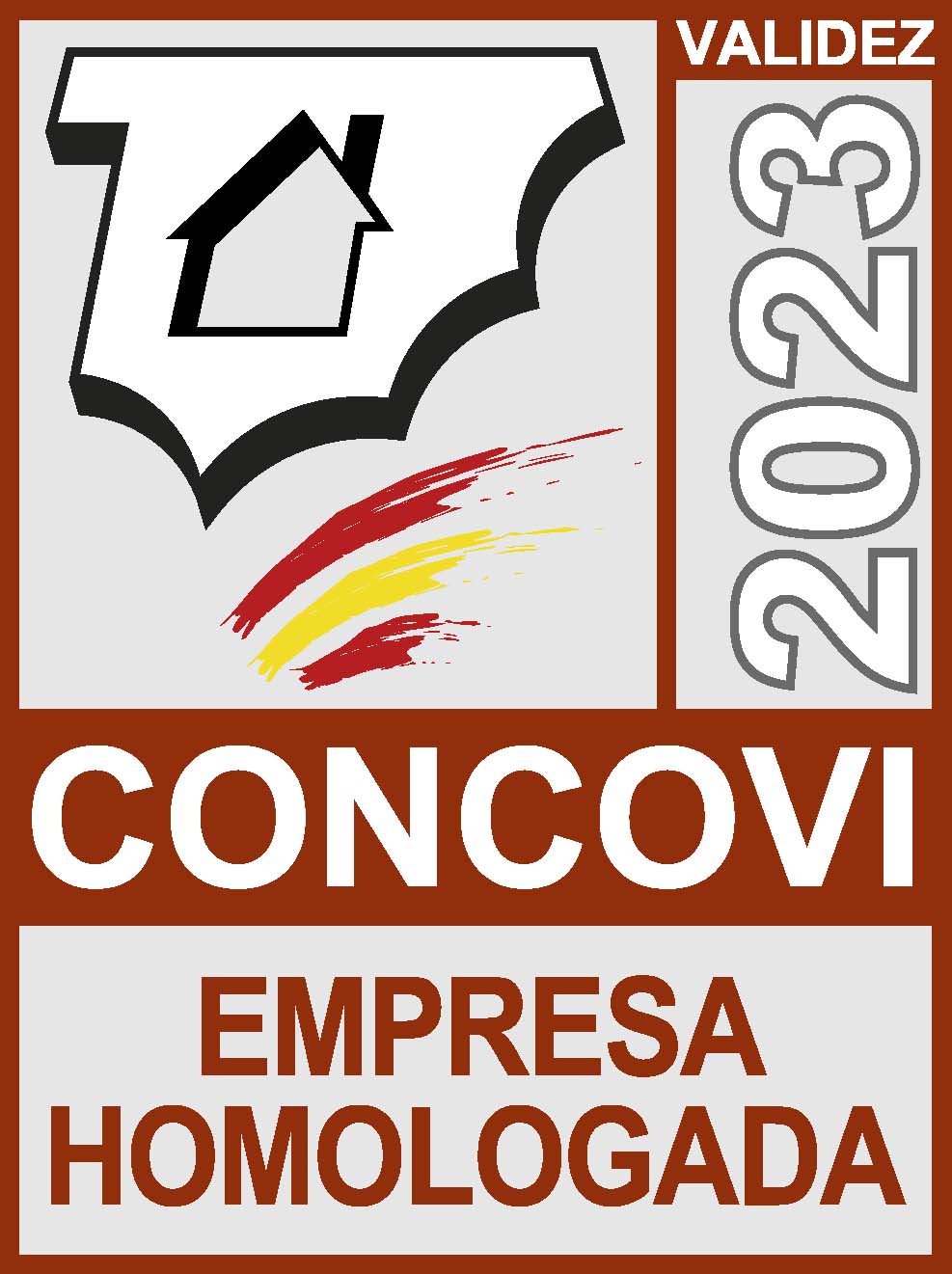 Sello con la homologación de empresa Concovi 2023